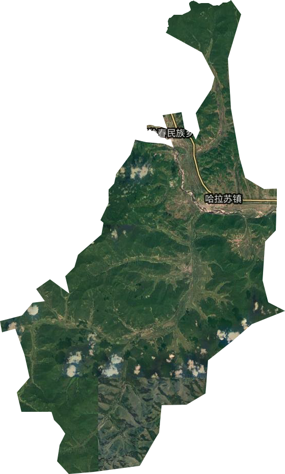 鄂伦春民族乡卫星图