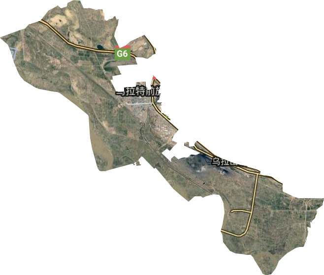乌拉山镇卫星图