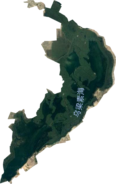 巴彦淖尔市乌梁素海渔场卫星图