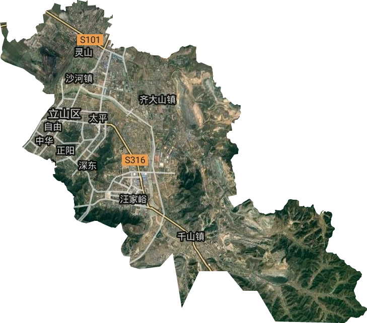 立山区卫星图