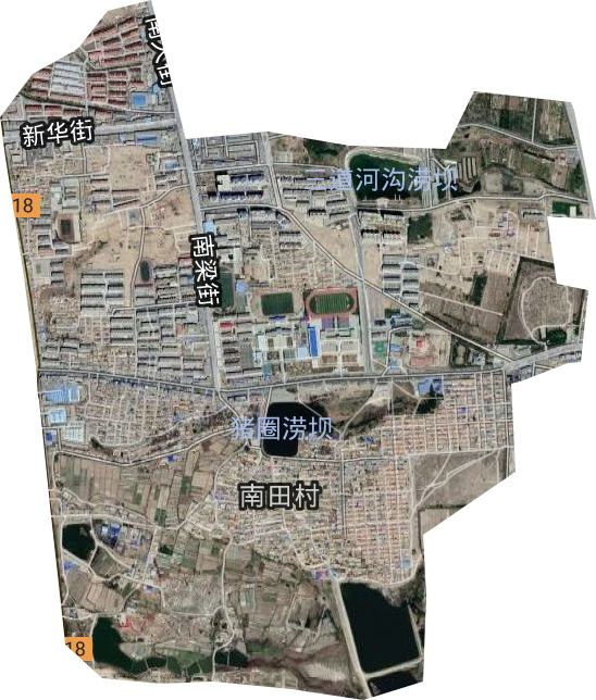 巴彦浩特新华街道卫星图