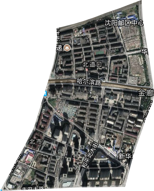 北市场街道卫星图
