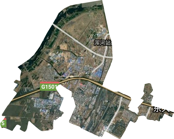 浑河站西街道卫星图