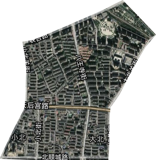 大北街道卫星图