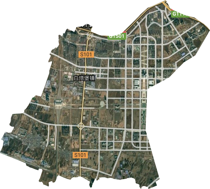 白塔街道卫星图