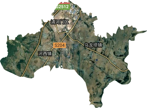 清河门区卫星图