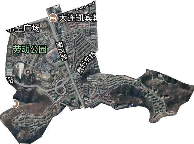 昆明街道卫星图