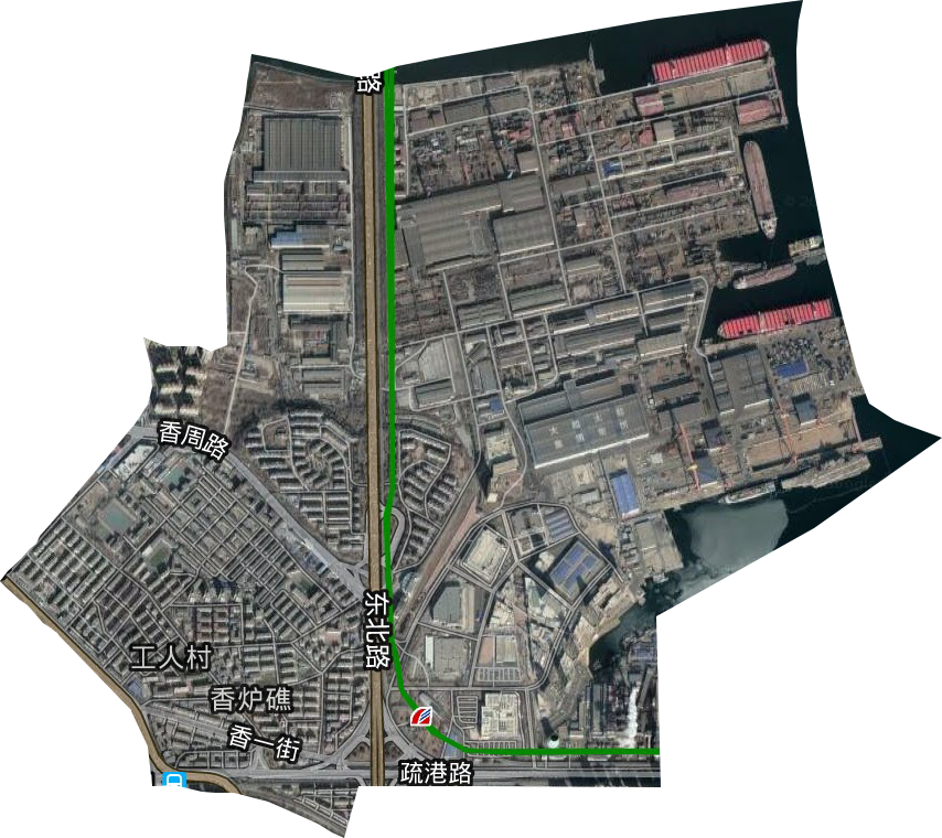 香炉礁街道卫星图