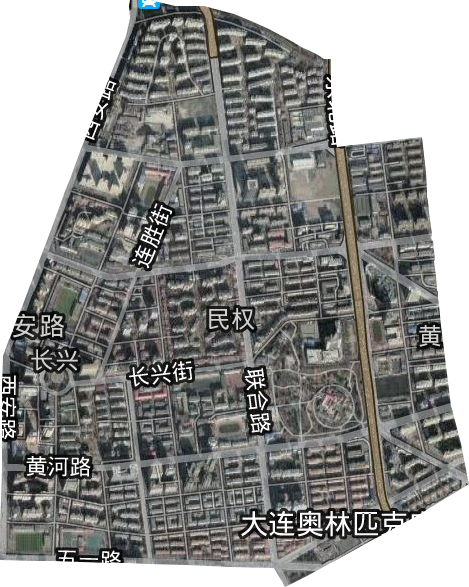 中山公园街道卫星图