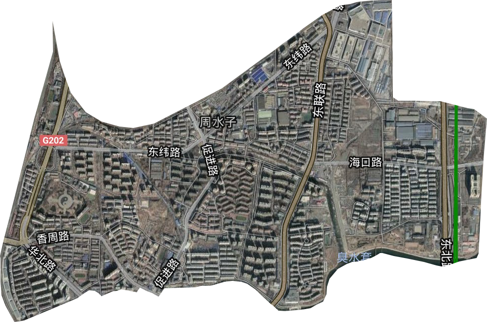 周水子街道卫星图