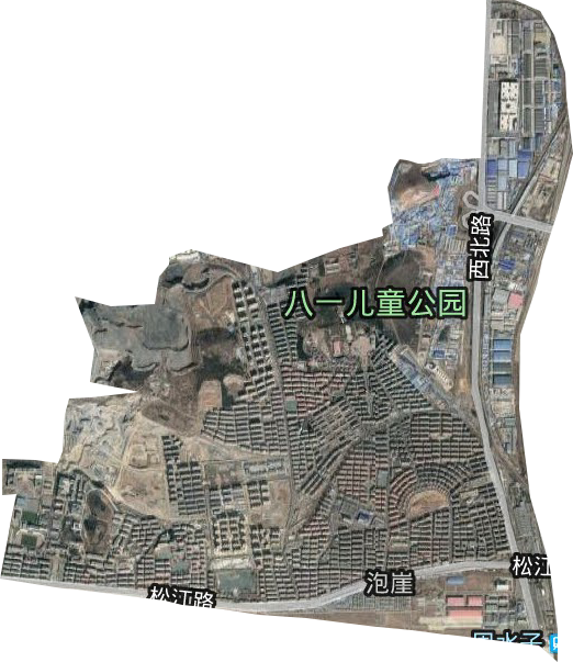 泡崖街道卫星图