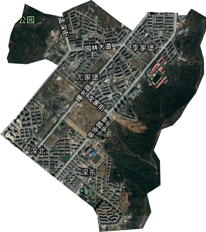 深北街道卫星图