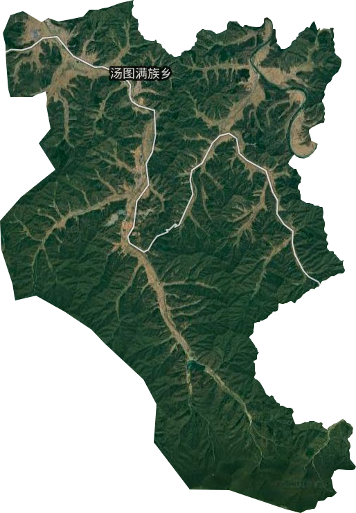汤图满族乡卫星图
