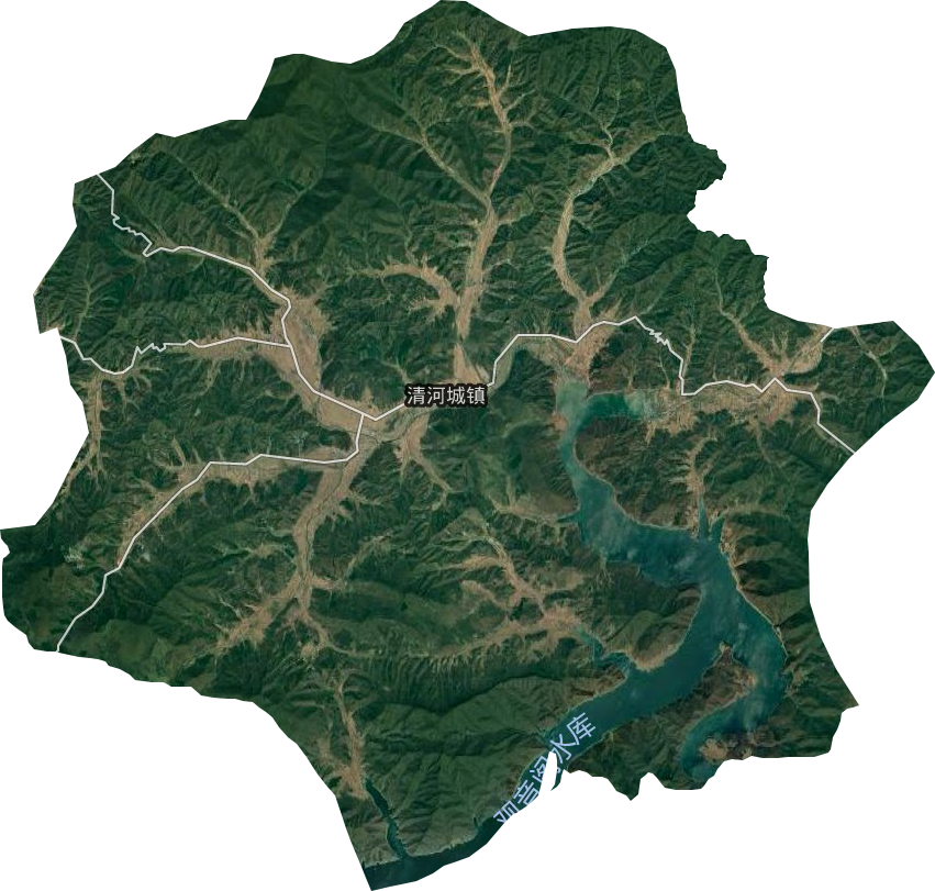 清河城镇卫星图