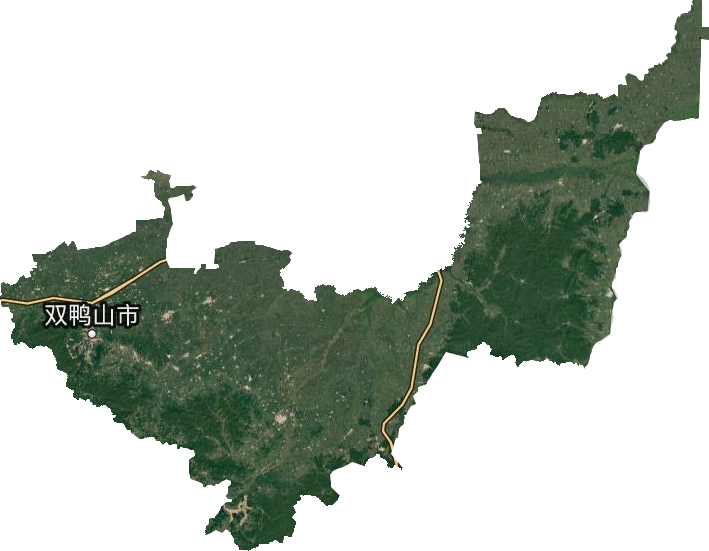 双鸭山市卫星图