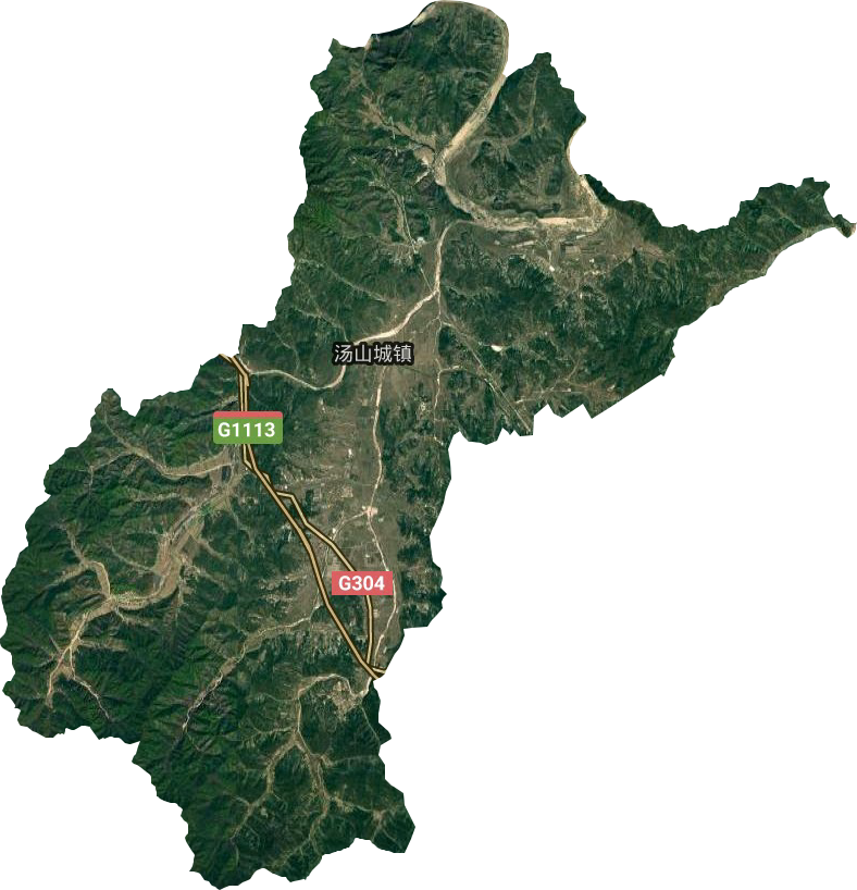 汤山城镇卫星图