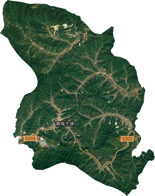 青城子镇卫星图