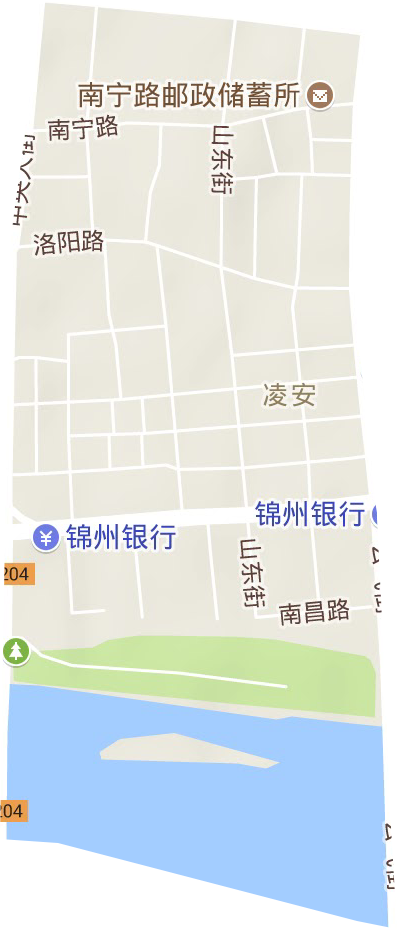 凌安街道地形图