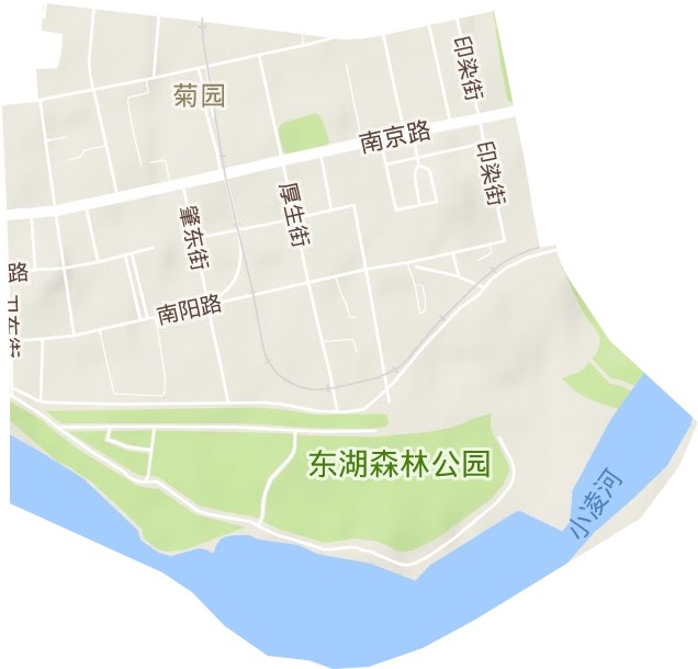 菊园街道地形图