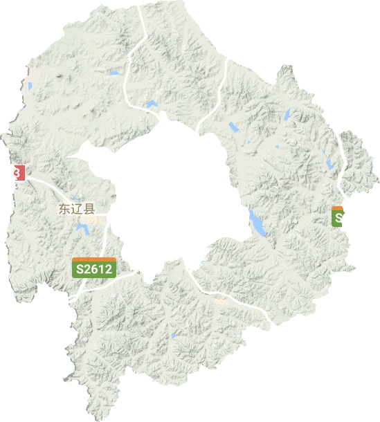 东辽县地形图