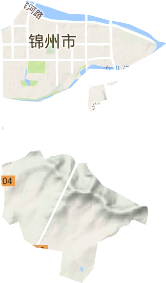 凌南街道地形图