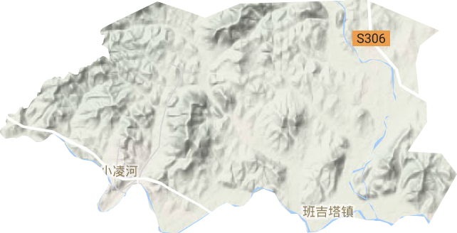 班吉塔镇地形图
