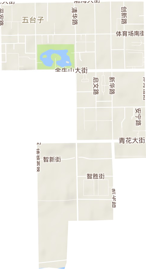 五台子街道地形图