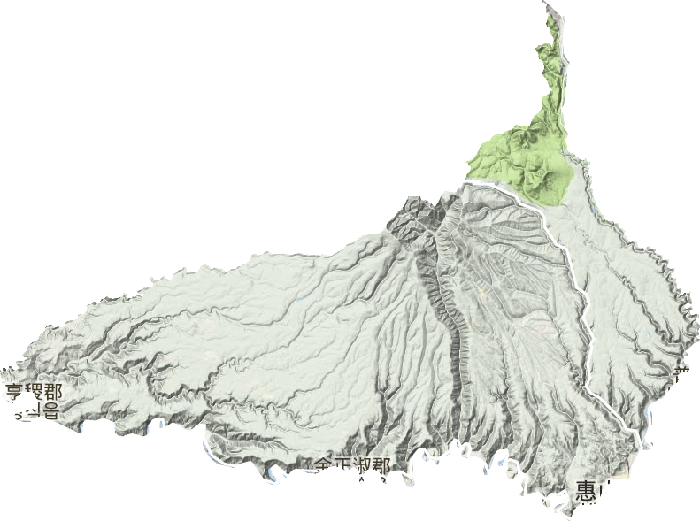 长白朝鲜族自治县地形图