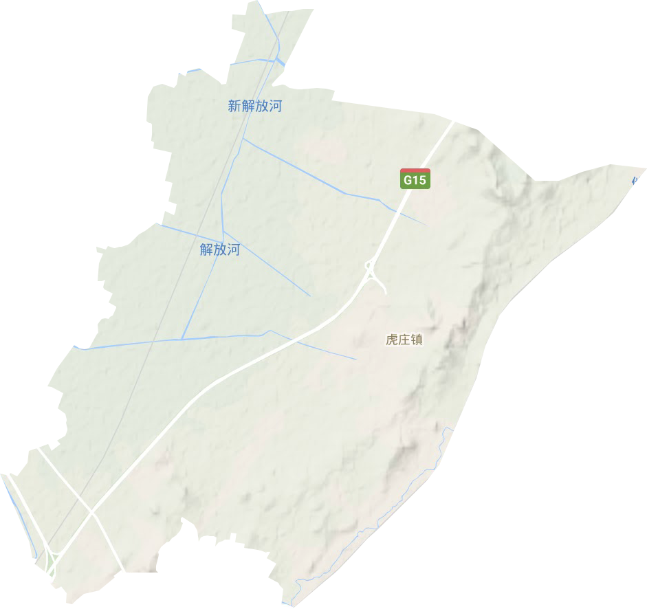 虎庄镇地形图
