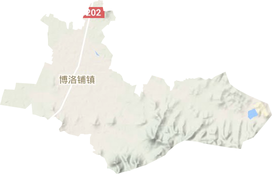 博洛铺镇地形图