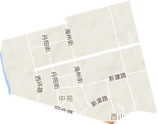 中苑街道地形图