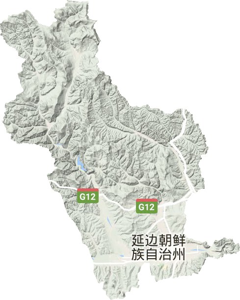 延吉市地形图