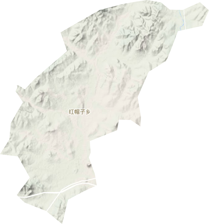 红帽子镇地形图