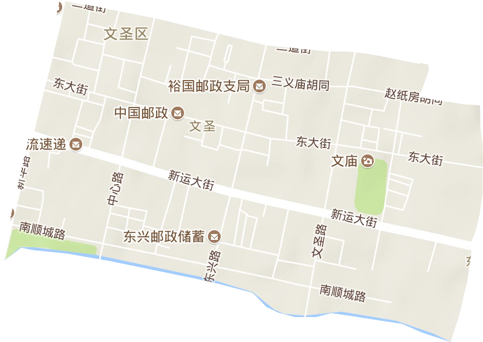 文圣街道地形图