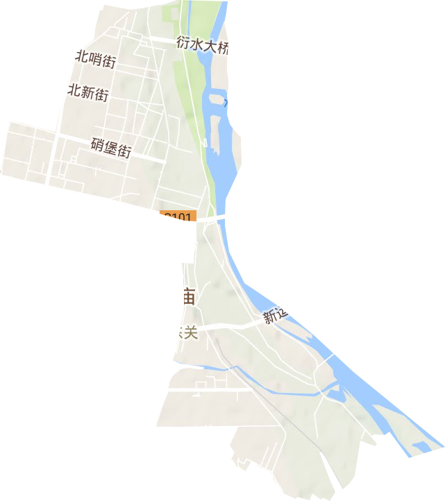 东兴街道地形图