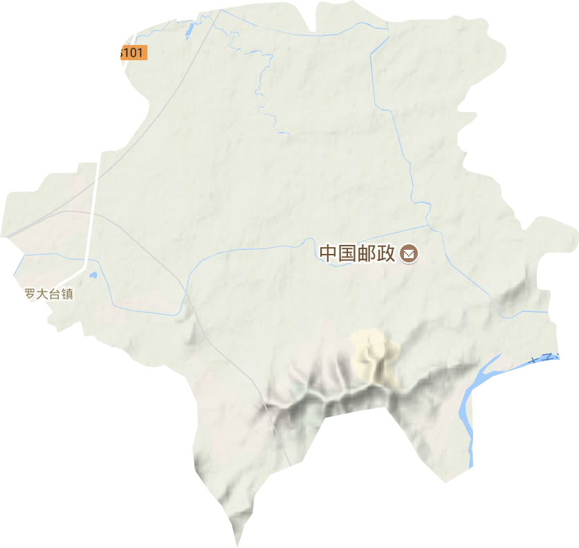 罗大台镇地形图