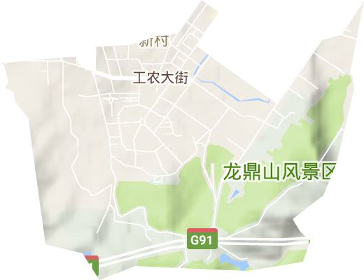 新村街道地形图