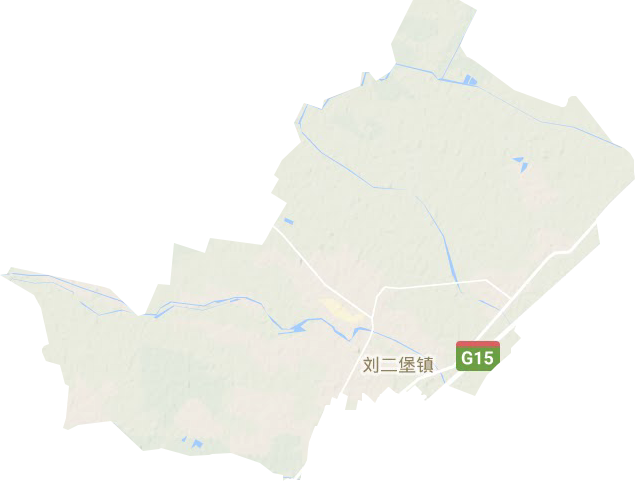 刘二堡镇地形图