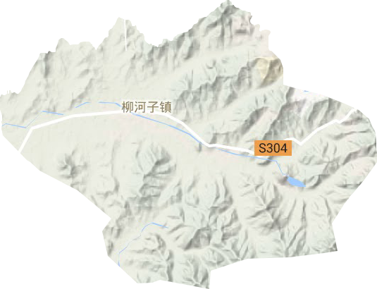 柳河子镇地形图