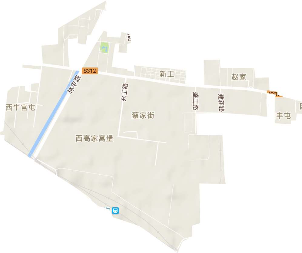 新工街道地形图