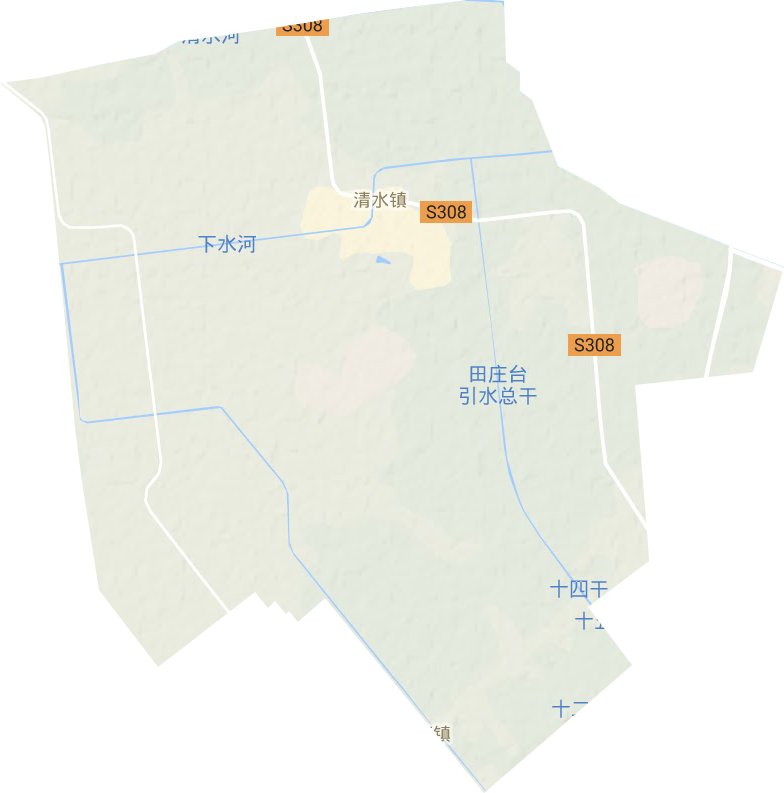 清水镇地形图