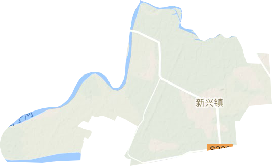 新兴镇地形图
