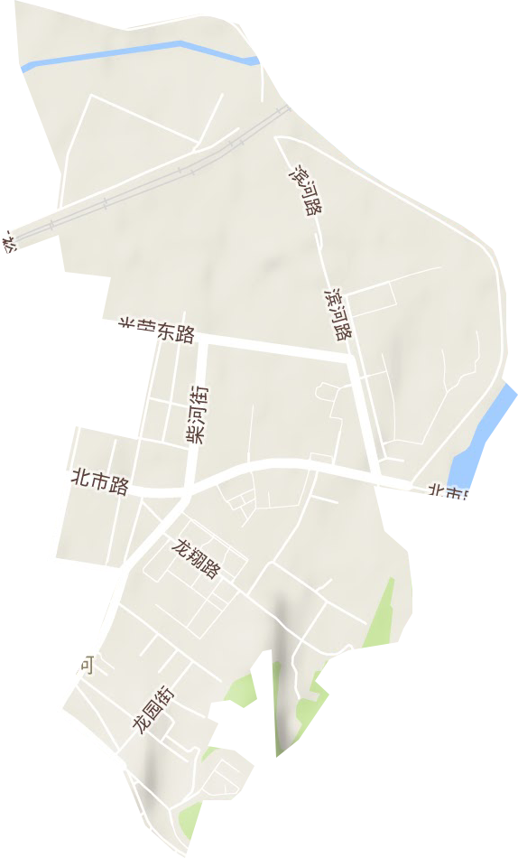 柴河街道地形图