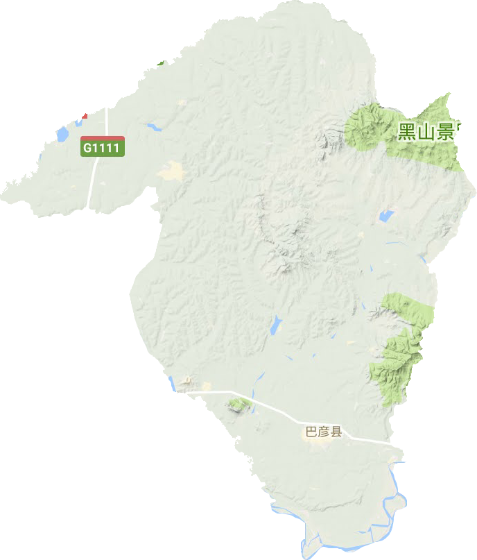 巴彦县地形图