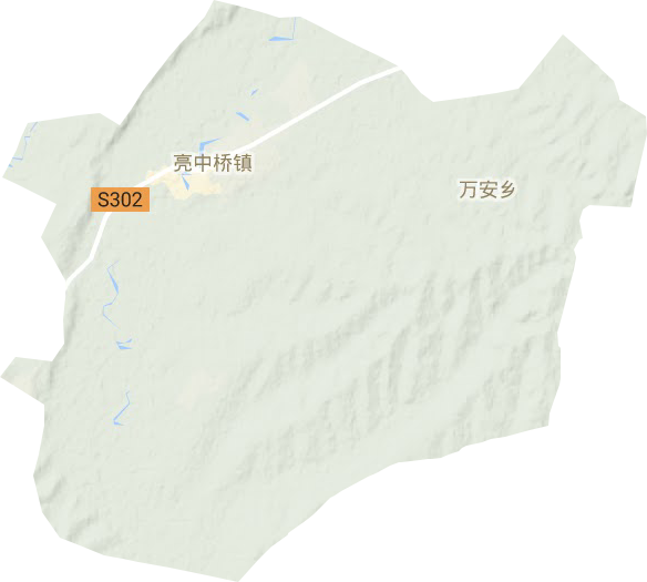 亮中桥镇地形图