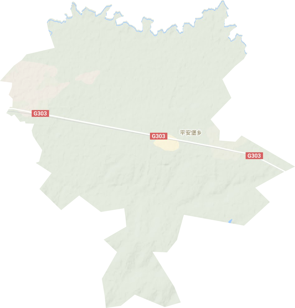 平安堡镇地形图