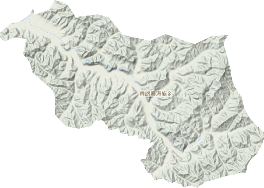 黄旗寨满族镇地形图