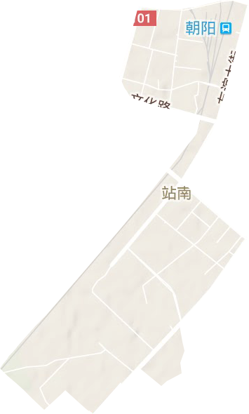 站南街道地形图