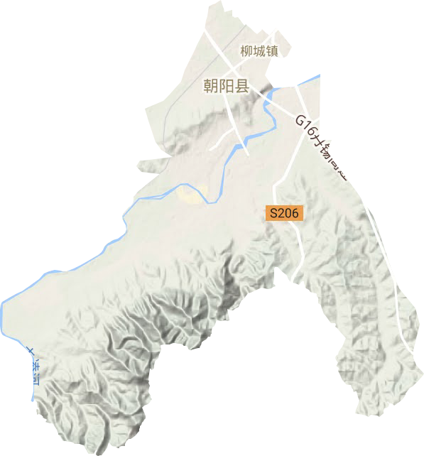 柳城镇地形图