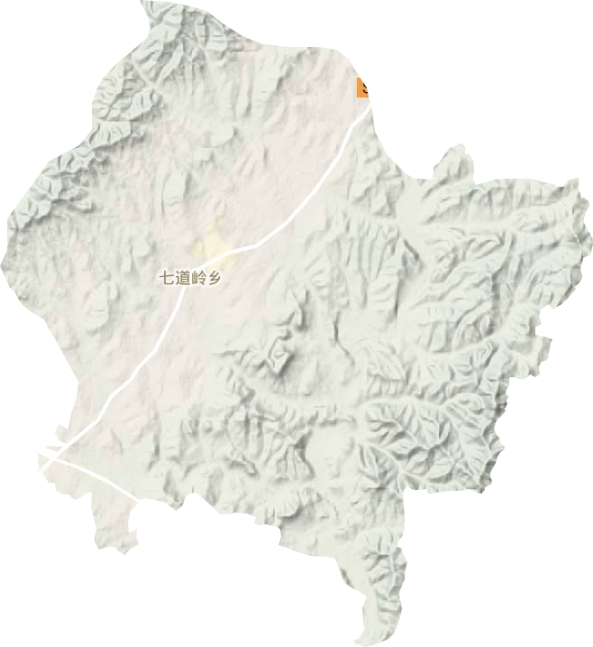 七道岭乡地形图